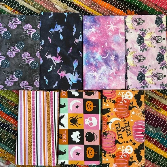 Joann Fabrics Colorful Halloween Fat Quarters Lot of 7 - Picture 2 of 2